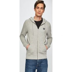 Wrangler - Bluza. Szare bluzy męskie Wrangler, s, z nadrukiem, z bawełny, z kapturem. W wyprzedaży za 199,90 zł.