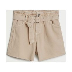 Mango - Szorty Soft. Szorty damskie Mango, s, w paski, z bawełny, casualowe, z podwyższonym stanem. W wyprzedaży za 99,90 zł.