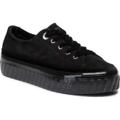 Sneakersy TOMMY HILFIGER - Velvet Lace Flatform Sneaker FW0FW04311 Black 990. Czarne półbuty damskie TOMMY HILFIGER, ze skóry. W wyprzedaży za 359,00 zł.