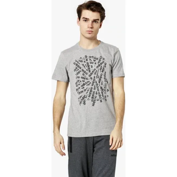 Adidas Koszulka Ss E Lin Scatter T , szary, rozmiar L. Szare koszulki męskie Adidas, m, z nadrukiem, z bawełny, klasyczne, z klasycznym kołnierzykiem, bez rękawów. W wyprzedaży za 79,99 zł.