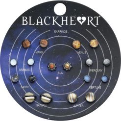 Blackheart Solar System Kolczyki - Earpin wielokolorowy. Szare kolczyki damskie marki Blackheart, sztuczne. Za 42,90 zł.