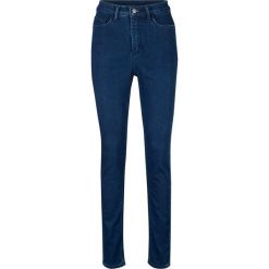 Dżinsy ocieplane z miękką spodnią stroną, High Waist SKINNY bonprix ciemnoniebieski. Niebieskie jeansy damskie bonprix, bez wzorów, z jeansu, z podwyższonym stanem. Za 129,99 zł.