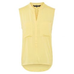 Vero Moda Koszulka damska Erika S / L Solid Color Yarrow (rozmiar XL). Żółte koszulki damskie Vero Moda, s, bez wzorów, bez kołnierzyka, bez rękawów. W wyprzedaży za 85,00 zł.