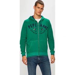 Pepe Jeans - Bluza. Szare bluzy męskie Pepe Jeans, s, z aplikacjami, z elastanu, z kapturem, bez rękawów, z kapturem. W wyprzedaży za 229,90 zł.