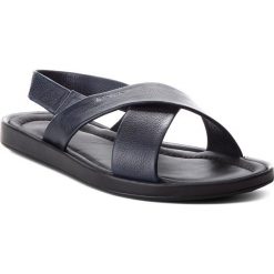 Sandały KAZAR - Harry 29447-01-N9 Navy. Niebieskie klapki męskie Kazar, w paski, ze skóry. W wyprzedaży za 229,00 zł.