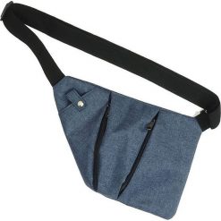 Granatowa Saszetka na Ramię, z Trójkątną Górą, Zapinana na Zamek, Listonoszka, Pako Jeans TBAPJNS49granat. Niebieskie listonoszki męskie Pako Jeans, w paski, z jeansu. Za 29,00 zł.