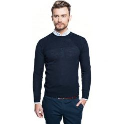 Sweter roger półgolf granatowy. Niebieskie swetry męskie Recman, m, bez wzorów, z golfem, bez kaptura. Za 149,99 zł.