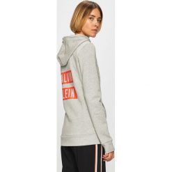 Calvin Klein Performance - Bluza. Szare bluzy damskie Calvin Klein Performance, s, z nadrukiem, z bawełny, bez rękawów, z kapturem. W wyprzedaży za 299,90 zł.