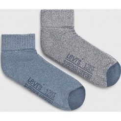 Levi's - Skarpety (2-pack). Niebieskie skarpetki męskie Levi's®, bez wzorów, z elastanu. Za 39,90 zł.