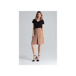 Spódnica M667 Brąz. Pomarańczowe spódniczki damskie FIGL, xl, bez wzorów, midi, w kształcie a. Za 139,00 zł.