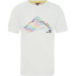 Koszulka t-shirt The North Face RNBW T94M6PAN7 - biały. Białe koszulki męskie The North Face, xxl, bez wzorów, bez kołnierzyka, bez rękawów. Za 145,99 zł.