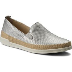 Espadryle CAPRICE - 9-24201-20 Silver Struct 945. Szare espadryle damskie Caprice, bez wzorów, ze skóry, bez obcasa, na płaskiej podeszwie. W wyprzedaży za 189,00 zł.