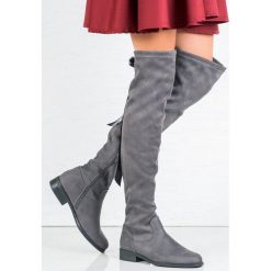 Stylowe muszkieterki. Kozaki damskie SEASTAR, z zamszu, eleganckie, bez obcasa, bez zapięcia. Za 151,90 zł.