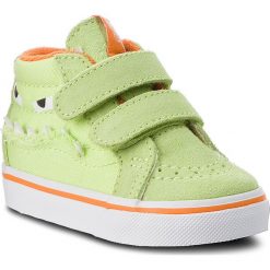 Sneakersy VANS - Sk8-Mid Reissue V VN0A348JU4R (Monster Face) Green/Russet Orange. Zielone trampki chłopięce marki Vans, z aplikacjami, ze skóry, bez zapięcia. W wyprzedaży za 159,00 zł.