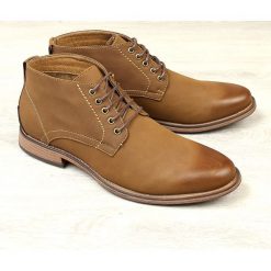 Buty zimowe męskie: Botki męskie brązowe Tutto Per Tutto