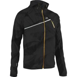 Kurtka - wiatrówka do biegania (trail) męska szaro-czarna. Szare kurtki sportowe męskie EVADICT, s, bez wzorów, z elastanu, bez kaptura, do biegania. Za 99,99 zł.
