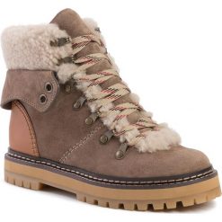 Trapery SEE BY CHLOÉ - SB31120A Natural Calf 518. Pomarańczowe trapery damskie See by Chloé, ze skóry, klasyczne, bez obcasa, bez zapięcia. W wyprzedaży za 1319,00 zł.