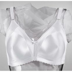 Biustonosz "minimizer" bez fiszbinów bonprix biały. Białe biustonosze bonprix, bez wzorów. Za 79,99 zł.