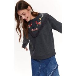 BLUZA DAMSKA, Z HAFTEM. Szare bluzy damskie marki TROLL, na lato, l, z haftami. Za 89,99 zł.