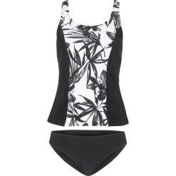 Tankini (2 części) bonprix czarno-biały. Czarne stroje kąpielowe damskie bonprix, bez wzorów. Za 89,99 zł.