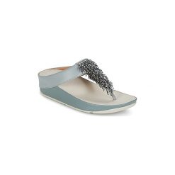 Japonki FitFlop CHA-CHA TOE-THONG SANDALS CRYSTAL. Niebieskie klapki damskie FitFlop, bez wzorów, bez obcasa. W wyprzedaży za 391,20 zł.