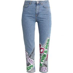 Topshop MOM Jeansy Zwężane bleach. Niebieskie jeansy damskie marki Topshop. Za 339,00 zł.