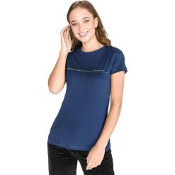 Trussardi Jeans Koszulka Niebieski. Niebieskie koszulki damskie Trussardi Jeans, m, z nadrukiem, z bawełny, bez kołnierzyka. Za 209,95 zł.