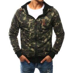 Bluzy męskie: Bluza męska rozpinana woodland camo (bx2437)