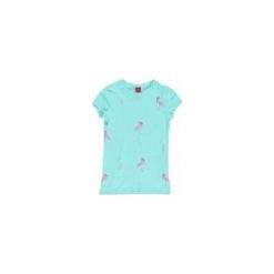 S.Oliver T-Shirt Dziewczęcy L Turkusowy. Niebieskie bluzki dziewczęce marki S.Oliver, z nadrukiem, z bawełny, z krótkim rękawem. Za 60,00 zł.