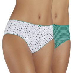 Dwupak klasycznych wyższych fig Lia. Brązowe majtki damskie Ysabel Mora, bez wzorów, z bawełny. Za 41,99 zł.