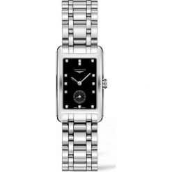 LONGINES DolceVita L5.512.4.57.6. Czarne zegarki damskie LONGINES, ze stali. Za 5810,00 zł.