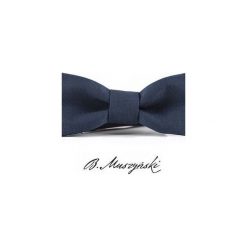 MUCHA Lniana#5. Niebieskie muszki męskie marki B.muszyński, w paski, eleganckie. Za 70,00 zł.