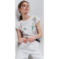 T-shirt z bawełny i modalu - Wielobarwny. T-shirty damskie Reserved, s, bez wzorów, z bawełny, bez kołnierzyka. Za 69,99 zł.
