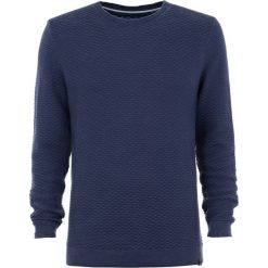Sweter męski. Niebieskie swetry klasyczne męskie marki Ochnik, m, z bawełny, z klasycznym kołnierzykiem. Za 99,90 zł.