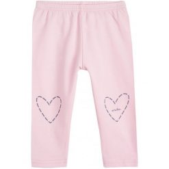 Legginsy z nadrukiem dla dziewczynki 3-36 m-cy. Czerwone spodnie niemowlęce Endo, z nadrukiem. Za 19,90 zł.