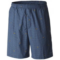 Columbia Spodenki Kąpielowe Backcast Ii Printed Short Blue L. Niebieskie kąpielówki męskie marki Columbia, ze skóry, sportowe. W wyprzedaży za 119,00 zł.