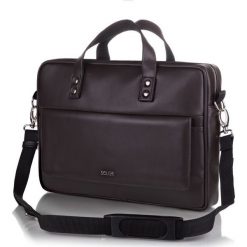 TORBA MĘSKA NA RAMIĘ SOLIER S32 WESTPORT CIEMNY BRĄZ. Pomarańczowe torby na laptopa Tagless, w paski. Za 174,62 zł.