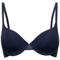 Biustonosz z fiszbiną TOMMY HILFIGER UW0UW00041. Niebieskie biustonosze TOMMY HILFIGER, bez wzorów, z elastanu. W wyprzedaży za 149,00 zł.