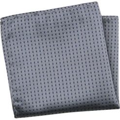 Szara Elegancka Męska Poszetka w Kropki -ALTIES- Groszki POSZALTTANIA0369. Szare poszetki męskie Alties, w grochy, z materiału, eleganckie. Za 16,90 zł.