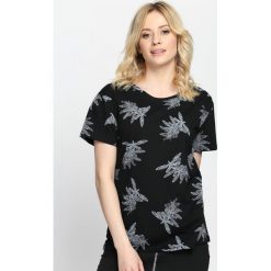 Bluzki damskie: Czarny T-shirt Like A Dragonfly