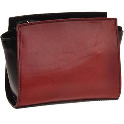 Torebki klasyczne damskie: Skórzana torebka w kolorze czerwonym – 18 x 14 x 6 cm