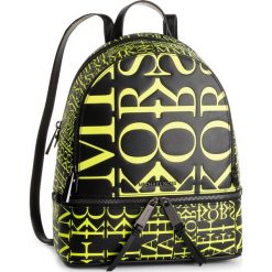 Plecak MICHAEL MICHAEL KORS - Rhea Zip 30T9UEZB2Y Blk/Neon Ylw. Czarne plecaki damskie MICHAEL Michael Kors, bez wzorów, ze skóry, eleganckie. Za 1499,00 zł.