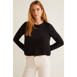 Mango - Bluzka Vaini. Białe bluzki damskie Mango, xs, bez wzorów, z poliesteru, casualowe, z okrągłym kołnierzem, z długim rękawem. W wyprzedaży za 49,90 zł.