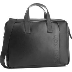 Torba na laptopa CALVIN KLEIN - Elevated Logo Slim Laptop Bag K50K503870 001. Czarne torby męskie skórzane Calvin Klein, bez wzorów, ze skóry ekologicznej. W wyprzedaży za 419,00 zł.