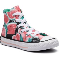 Trampki CONVERSE - Ctas Hi 656026C Vapor Pink/Gree. Różowe trampki dziewczęce Converse, z gumy. W wyprzedaży za 179,00 zł.