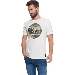 T-shirt w kolorze kremowym. Białe t-shirty męskie Lonsdale, Kangol, s, z nadrukiem, z bawełny, z okrągłym kołnierzem. W wyprzedaży za 39,95 zł.