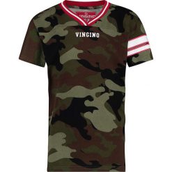 Koszulka "Hawin" w kolorze czarno-oliwkowym. Pomarańczowe t-shirty chłopięce Vingino, moro, z bawełny, bez rękawów. W wyprzedaży za 72,95 zł.