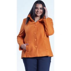 Musztardowa elegancka kurtka płaszcz Vera OVERSIZE PLUS SIZE WIOSNA. Szare kurtki damskie Moda Size Plus Iwanek, na wiosnę, s, bez wzorów, z wełny, eleganckie, bez kaptura. Za 269,00 zł.