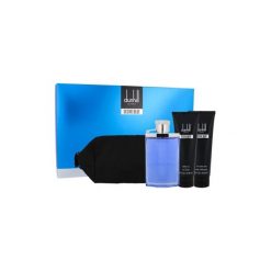 Kosmetyczki męskie: Dunhill Desire Blue zestaw Edt 100ml + Żel pod prysznic 90ml + Balsam po goleniu 90ml + Kosmetyczka dla mężczyzn