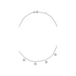 Srebrny naszyjnik choker z gwiazdkami. Szare naszyjniki damskie marki Atdiament, srebrne. Za 129,00 zł.